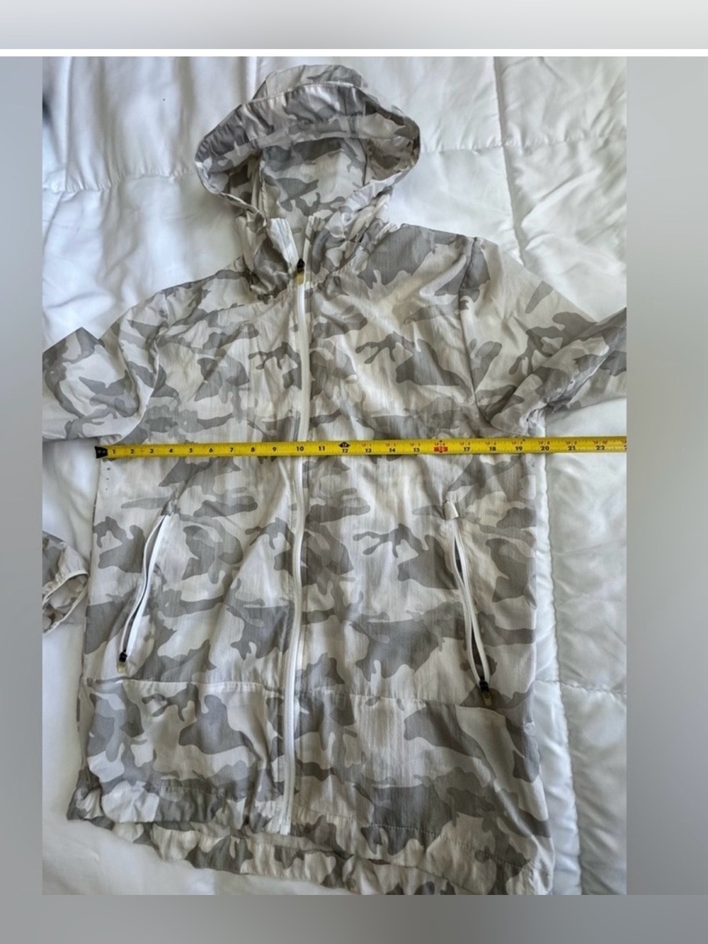 Champion Gray Camouflage Hooded Jacket Women - Picture 4 of 9
